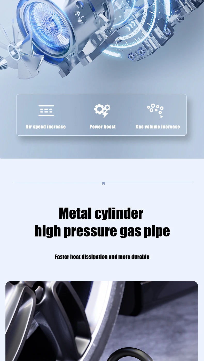 Drahtlose Auto-Luftkompressor-Luftpumpe, Digitalanzeige, elektrische Reifenfüllpumpe für Motorrad, Fahrrad, Auto-Reifen mit Beleuchtung