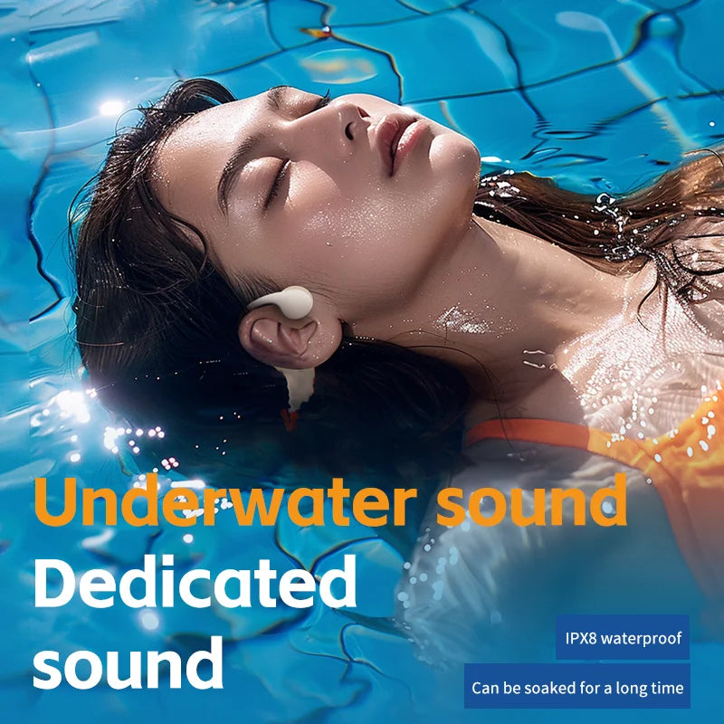 G3 Knochenleitungsschwimmkopfhörer Bluetooth IPX8 Wasserdicht Earless 32g Große Kapazität Hängendes Ohr Schmerzlose Sportkopfhörer