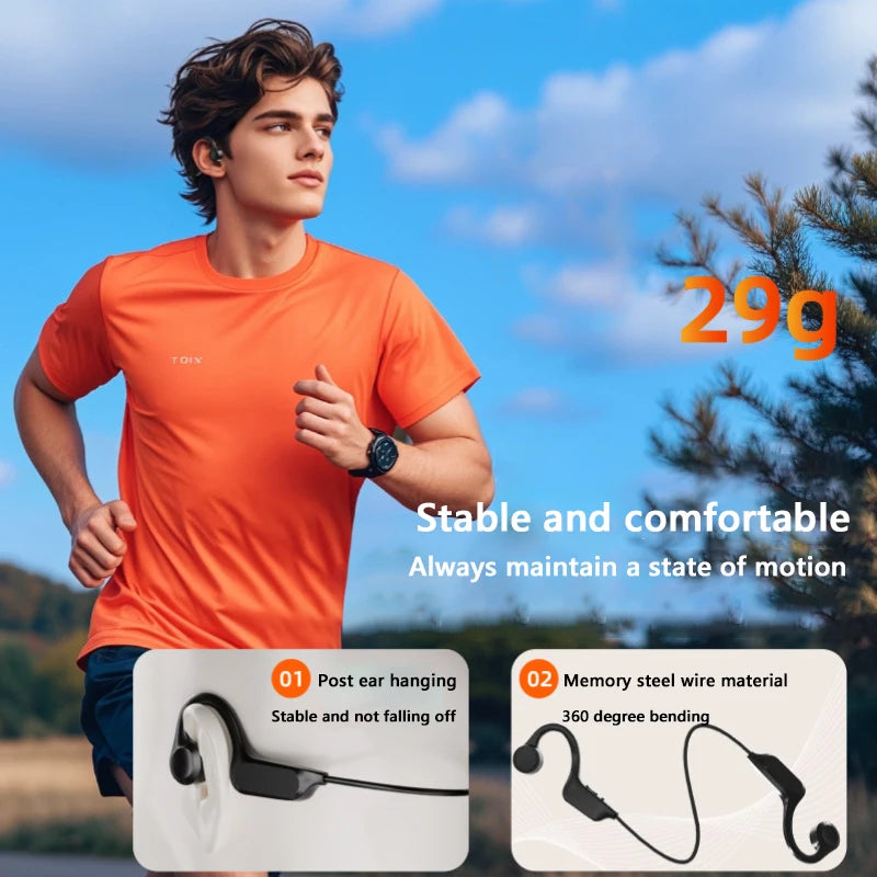 G3 Knochenleitungsschwimmkopfhörer Bluetooth IPX8 Wasserdicht Earless 32g Große Kapazität Hängendes Ohr Schmerzlose Sportkopfhörer