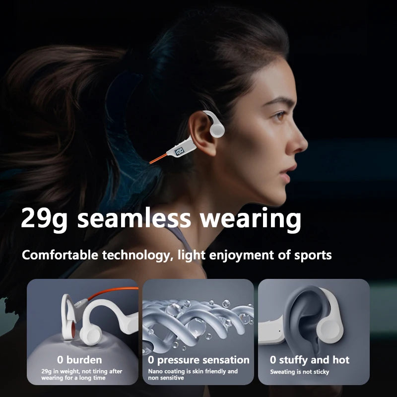 G3 Knochenleitungsschwimmkopfhörer Bluetooth IPX8 Wasserdicht Earless 32g Große Kapazität Hängendes Ohr Schmerzlose Sportkopfhörer